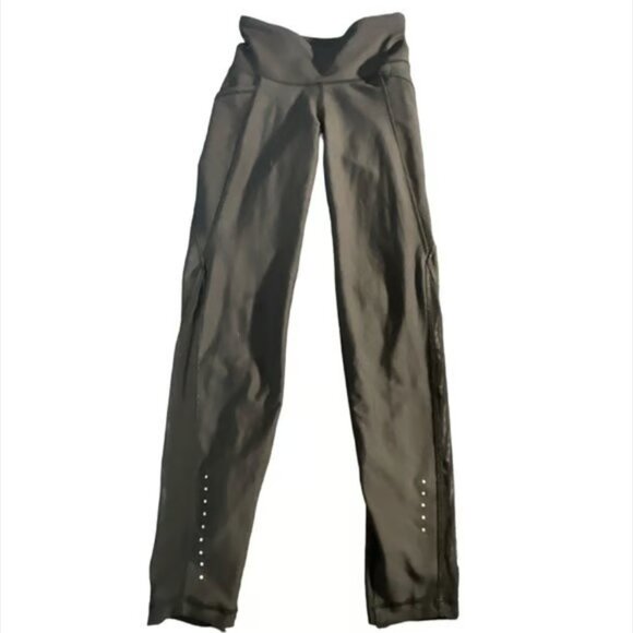 Old Navy Black Active Powersoft Pocket Mesh Leggings Size Small EUC #M-085 - Picture 1 of 5